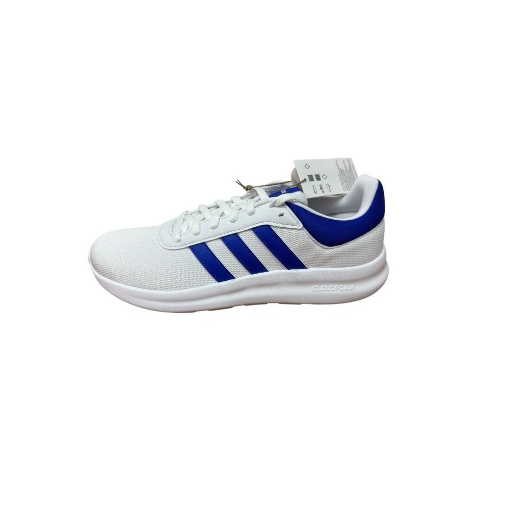 Adidas Lite Racer 4.0 Mens White Royal Blue Running Shoes JI4949 Size 9.5M 10.5W